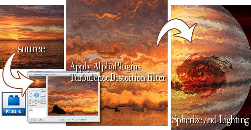 AlphaPlugins TurbulenceDistortion v1.1 湍流扭曲滤镜效果PS插件