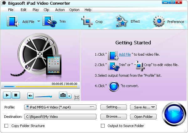 Bigasoft iPad Video Converter v5.8.0.8857 视频转换器