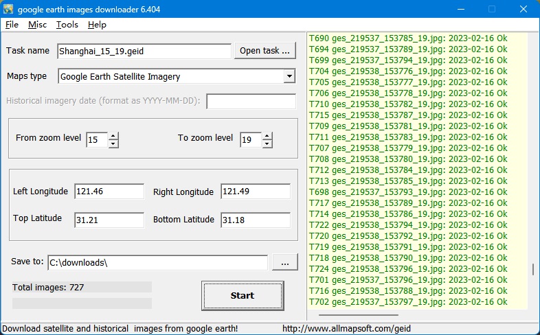 Google Earth Images Downloader v6.407 谷歌地球图像下载器