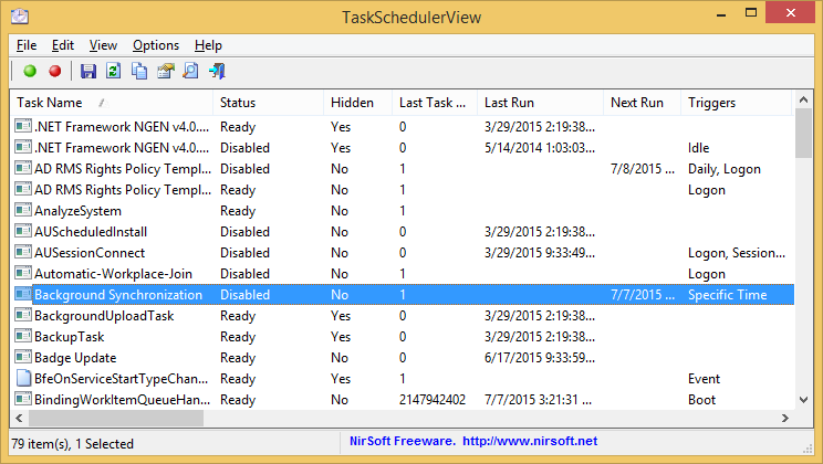 TaskSchedulerView v1.74 查看和管理任务工具