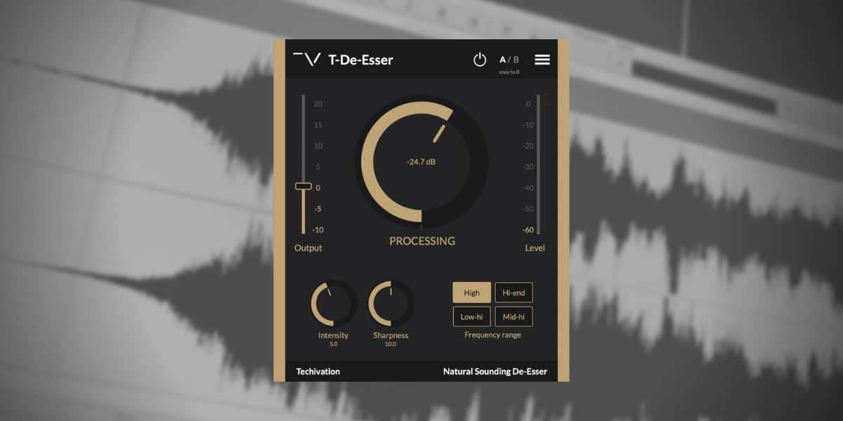 Techivation M-De-Esser v1.0.2 消除音轨噪音处理插件