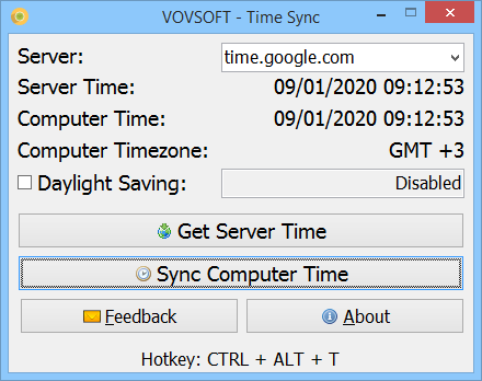 VovSoft Time Sync v2.5 时间同步软件