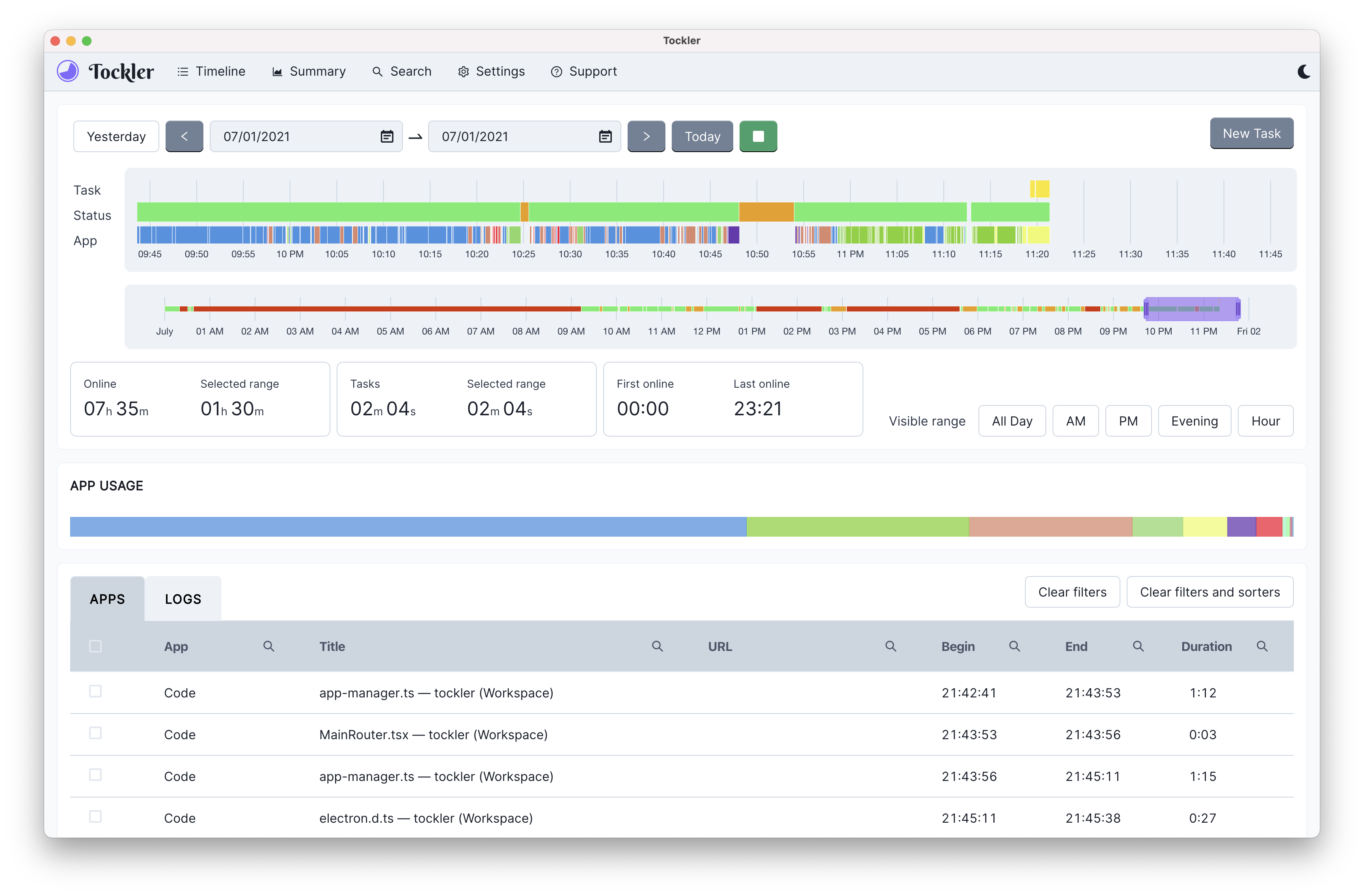 Tockler v3.21.18 时间追踪和分析工具