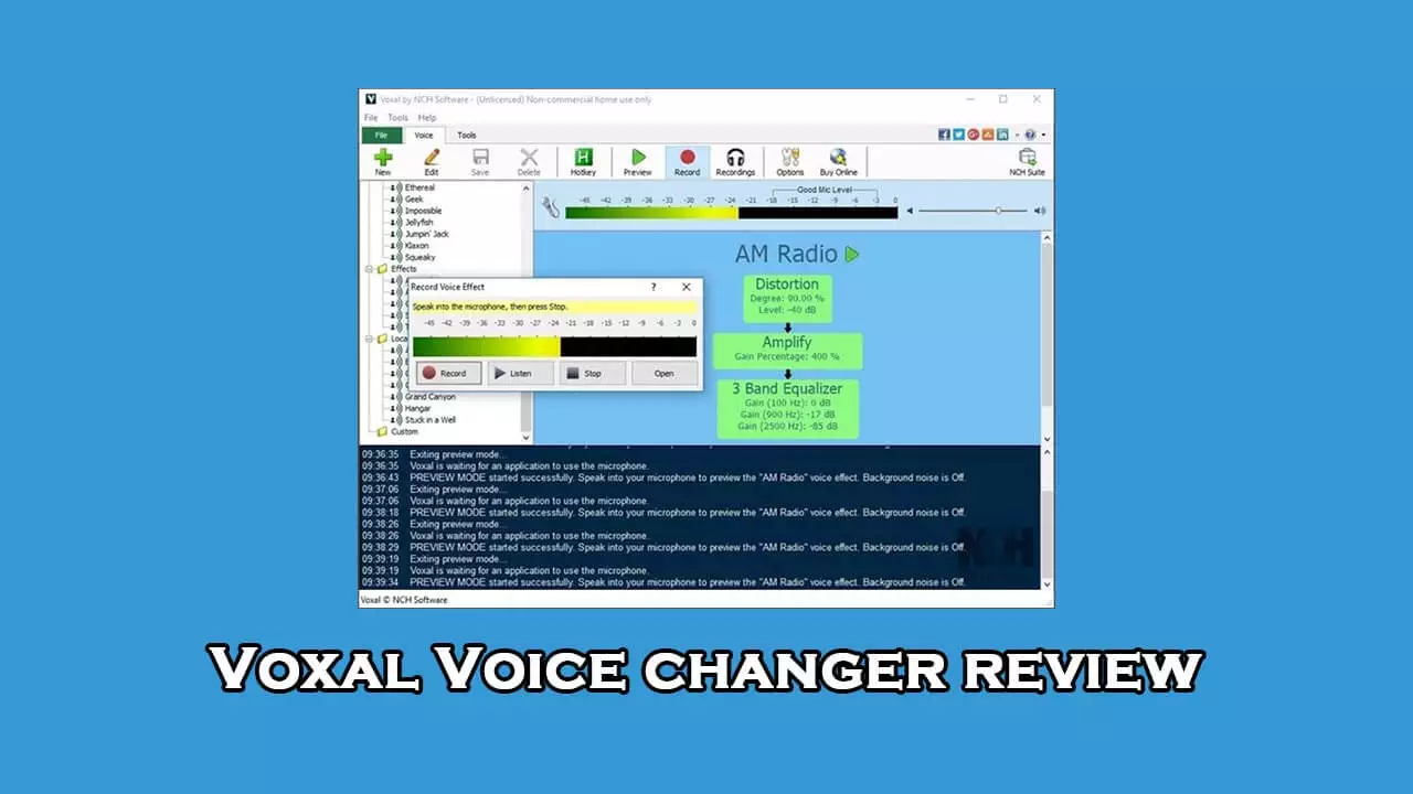 Voxal Voice Changer Plus v8.00 实时语音变换软件