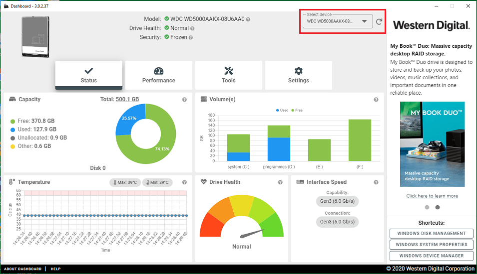 SanDisk SSD Dashboard v4.0.2.20 固态硬盘(SSD)管理软件