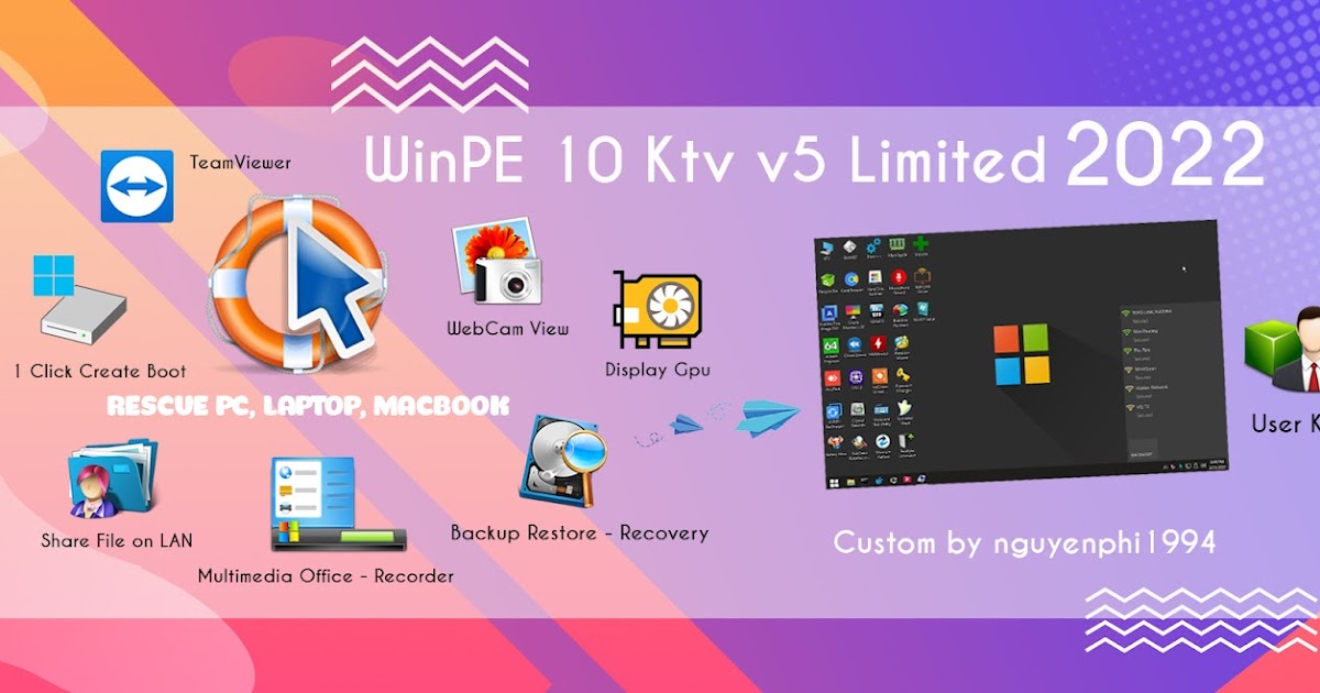 WinPE 10 KTV 2022 v4.4 Final 轻量级系统版本