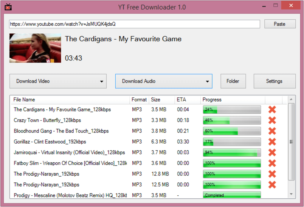 Free YT Downloader v1.0 视频下载软件