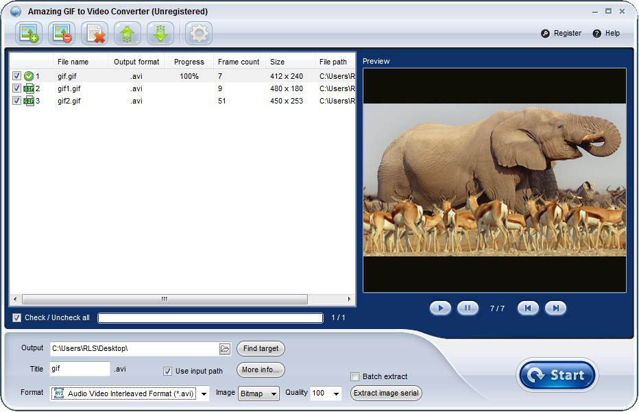 ThunderSoft GIF to AVI Converter v4.2.0 GIF转AVI文件转换软件