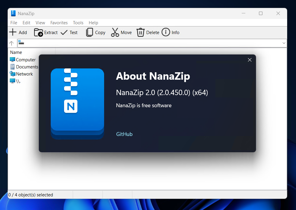 NanaZip v3.0.1000.0 文件压缩与解压工具