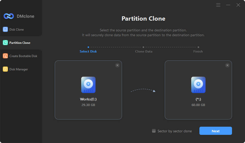 DMclone v1.4 硬盘克隆软件