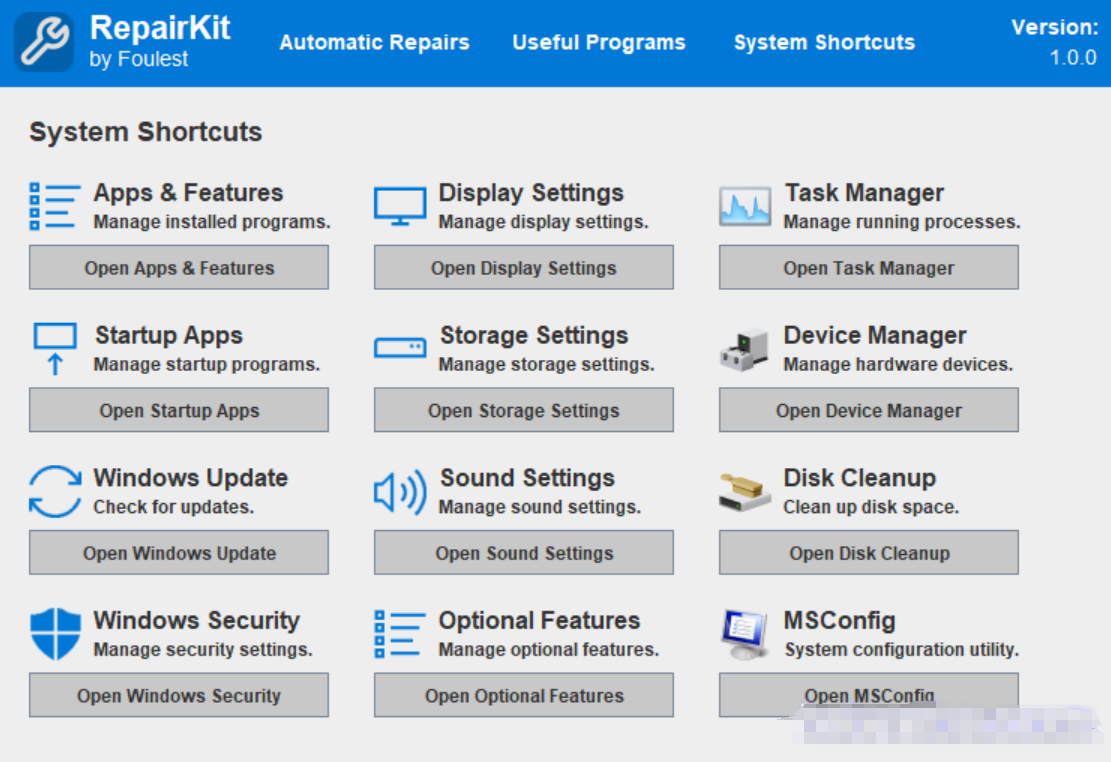 RepairKit v1.1.0 系统修复工具