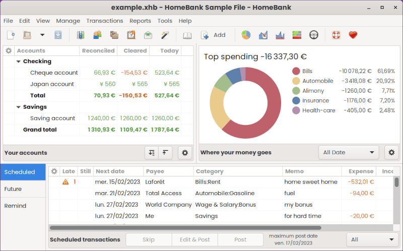 HomeBank v5.8 财务管理软件