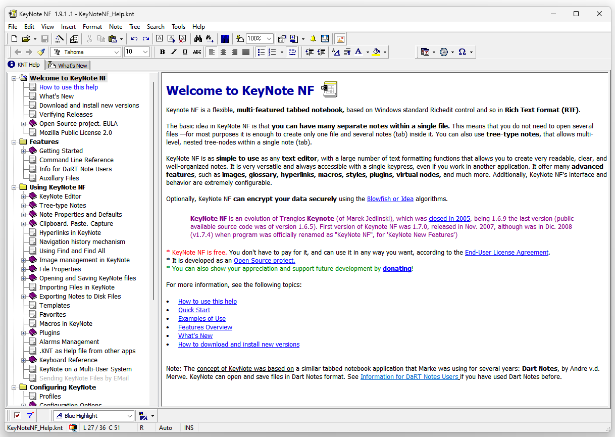 KeyNote NF v1.9.5.2 笔记本和富文本编辑器