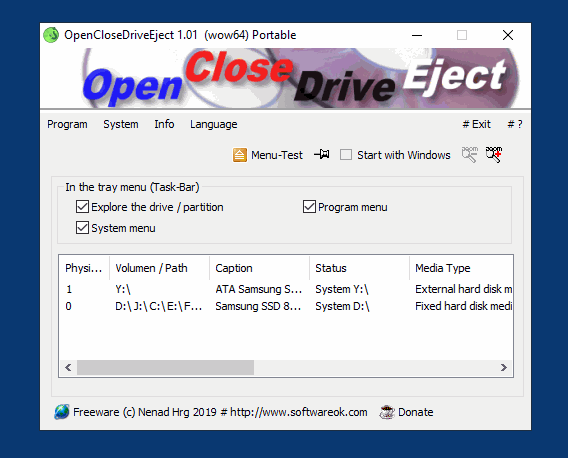 OpenCloseDriveEject v3.24 CD和虚拟光驱工具