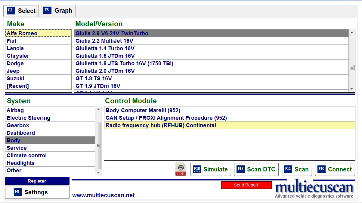 MultiEcuScan v5.1 车辆诊断软件