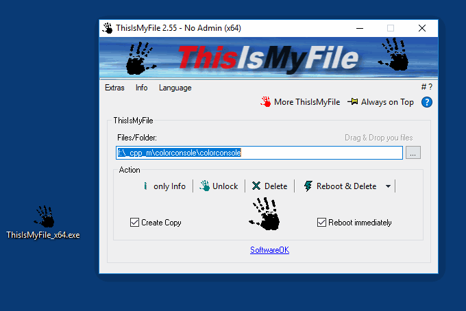 ThisIsMyFile v4.24 解锁或删除锁定文件工具