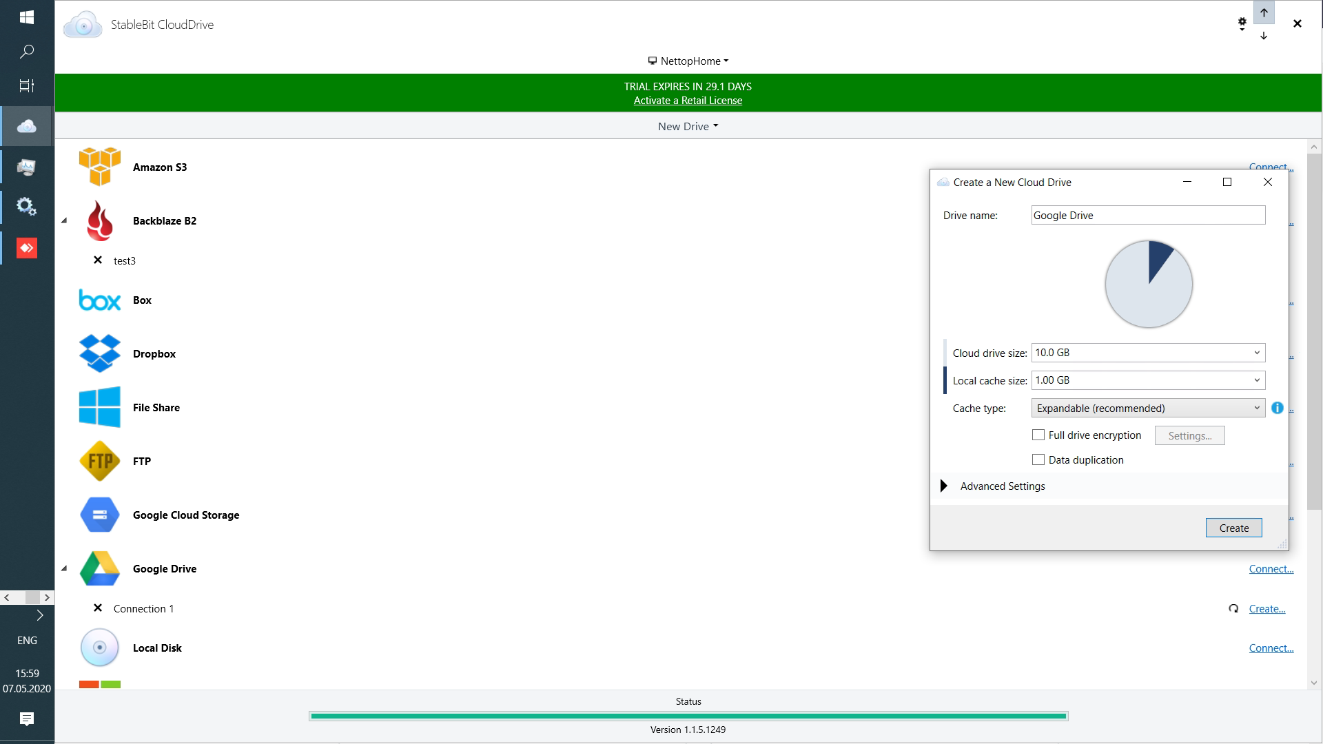 StableBit CloudDrive v1.2.3.1633 Windows上挂载云驱动器