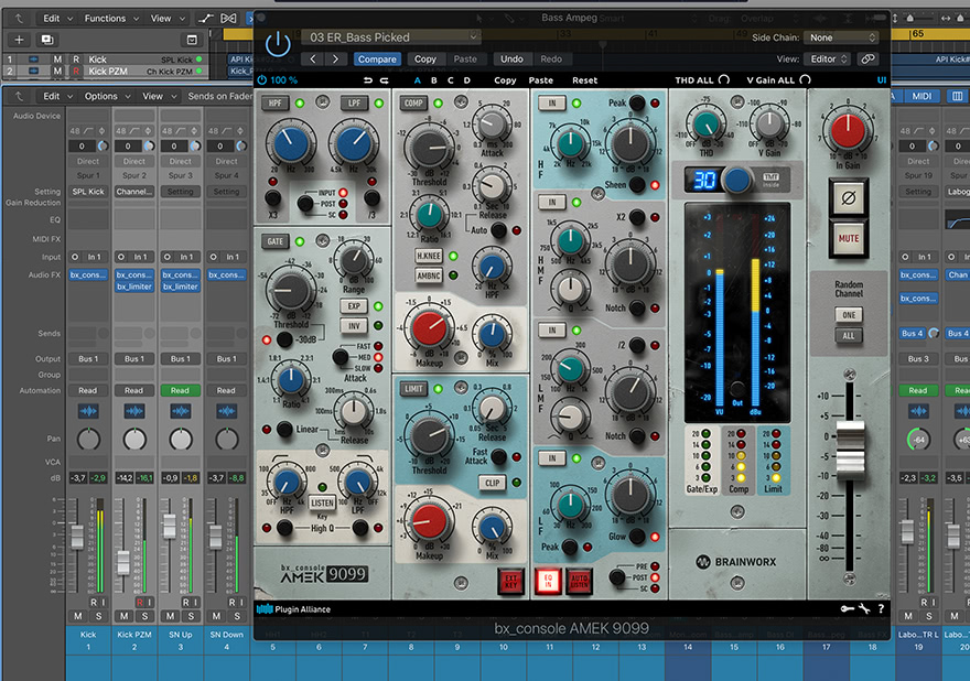 Plugin Alliance bx_console AMEK 9099 v1.3.1 控制台音频插件