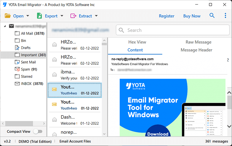 YOTA Email Migrator v4.0 电子邮件迁移软件