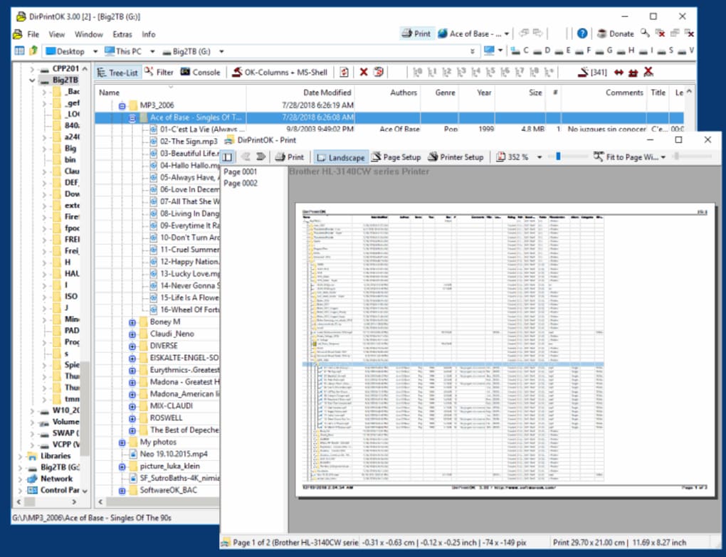 DirPrintOK v6.96 打印并保存文件夹内容工具