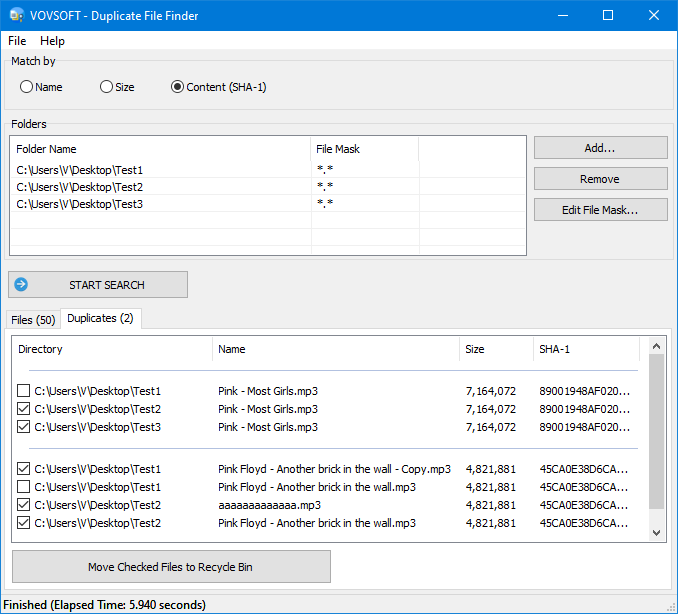 VovSoft Duplicate File Finder v1.4 重复文件查找工具