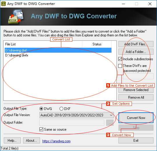 Any DWF to DWG Converter v2023.0 DWF到DWG转换器