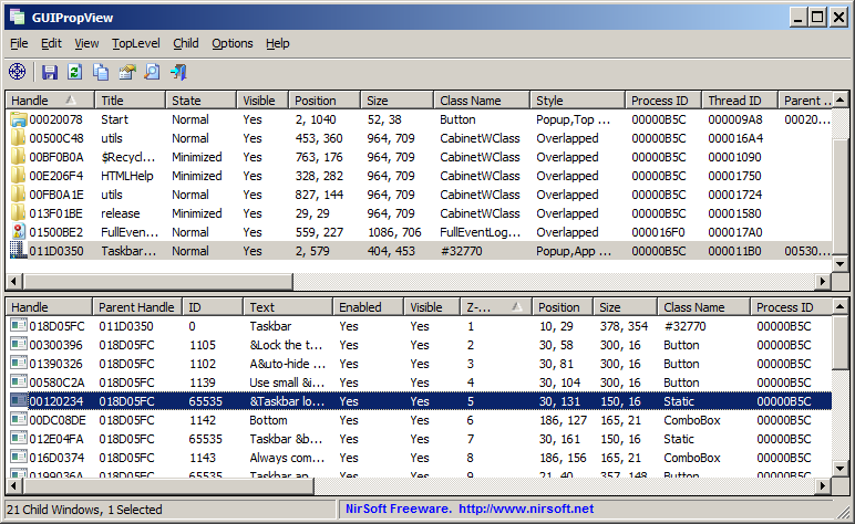 GUIPropView v1.26 窗口扩展信息工具