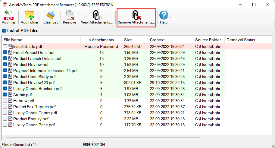 AssistMyTeam PDF Attachment Remover v1.0.903.0 永久移除PDF文件附件软件