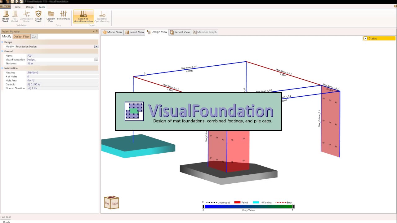 VisualFoundation v12.0 混凝土基础智能设计软件