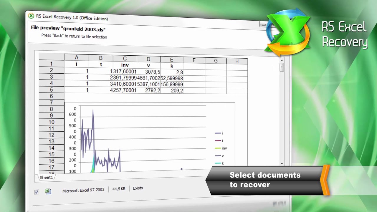 RS Excel Recovery v4.7 恢复已删除Excel表格工具