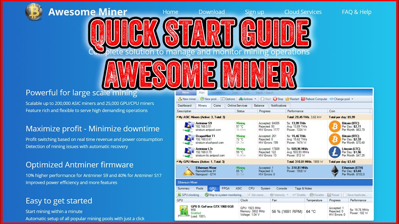 Awesome Miner Ultimate v10.0 挖掘管理和监控平台