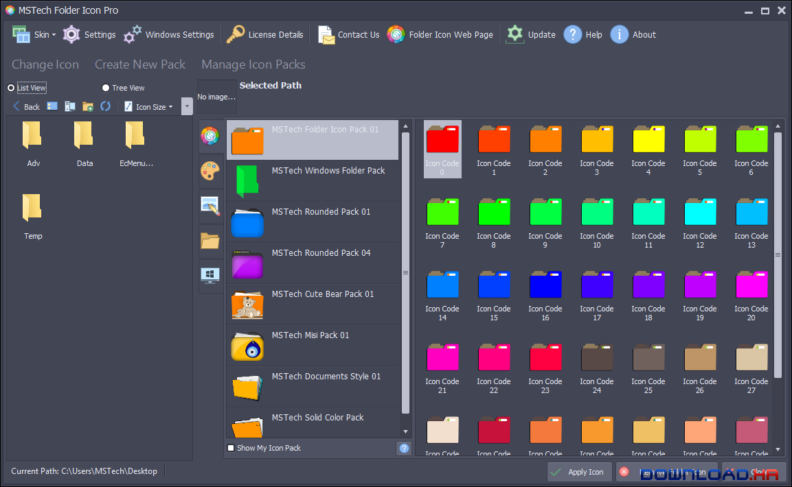 MSTech Folder Icon Pro v5.0.0.0 文件夹图标创建工具