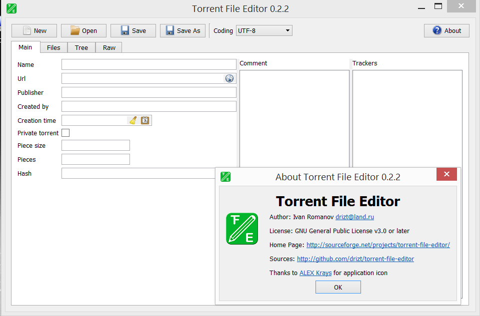 Torrent File Editor v0.3.18 文件编辑器