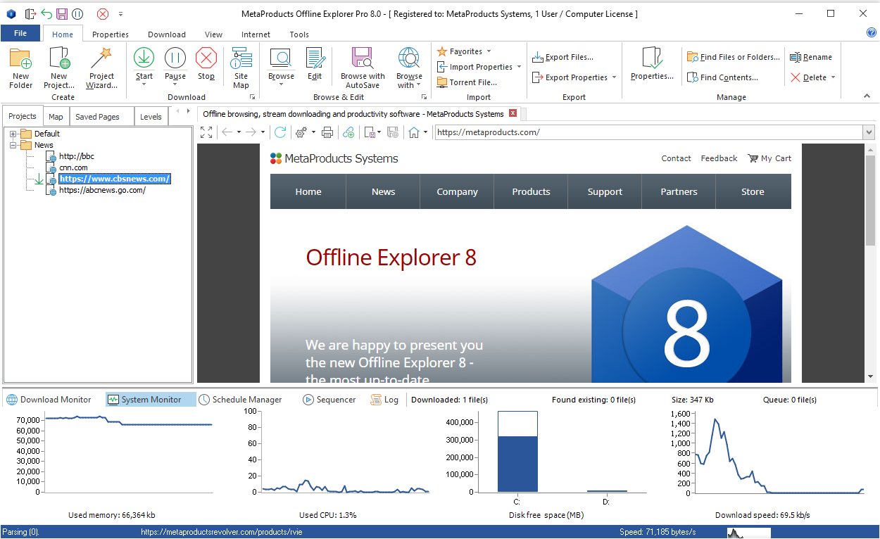 MetaProducts Offline Explorer Enterprise v8.6.0.4976 离线浏览下载工具