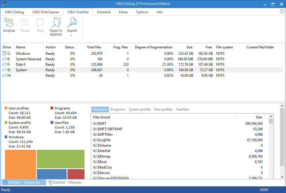 O&O DiskStat Professional v4.5.1364 优化Windows磁盘空间工具