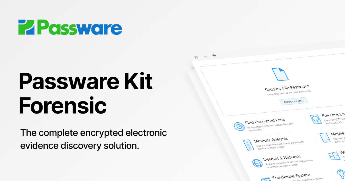 Passware Kit Forensic 2022.1.0 加密电子证据发现解决方案