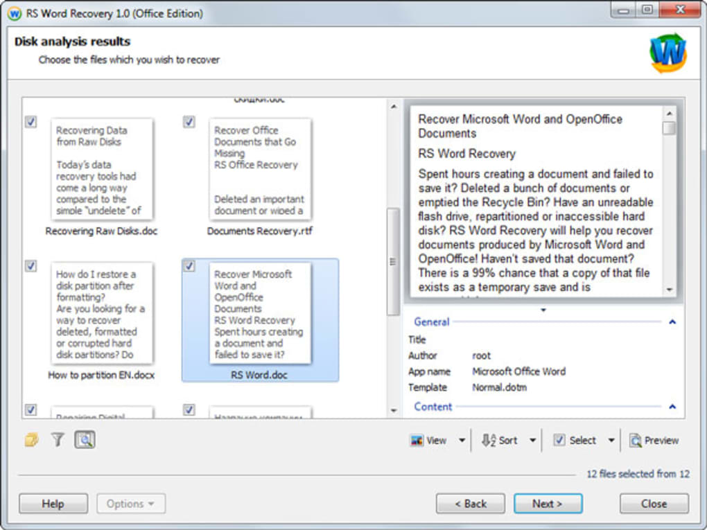 RS Word Recovery v4.7 Word文档恢复工具