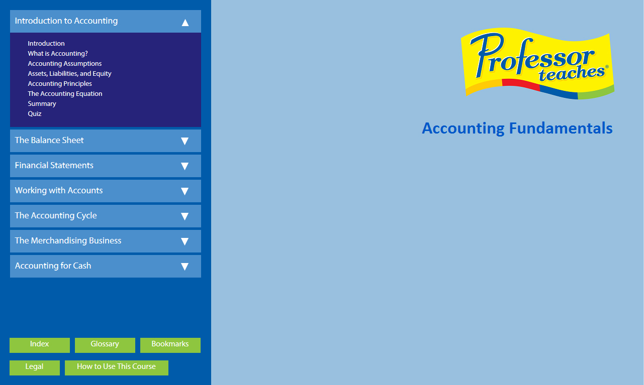 Professor Teaches Accounting Fundamentals v2.0 会计培训计划软件