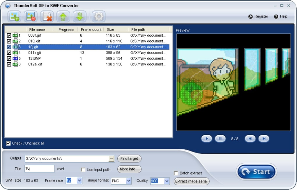 ThunderSoft GIF to SWF Converter v4.2.0 GIF转换成SWF格式软件