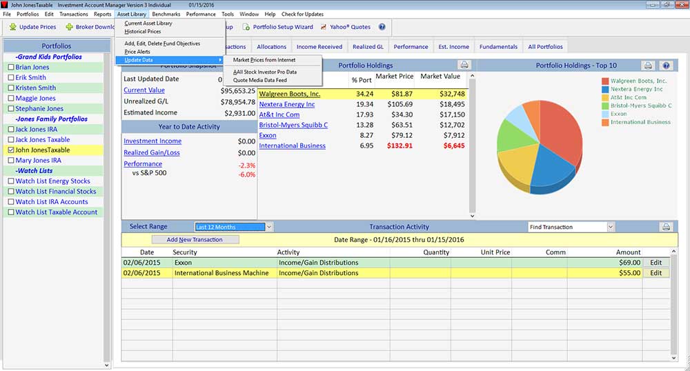 Investment Account Manager Pro v3.3.4 投资组合管理软件