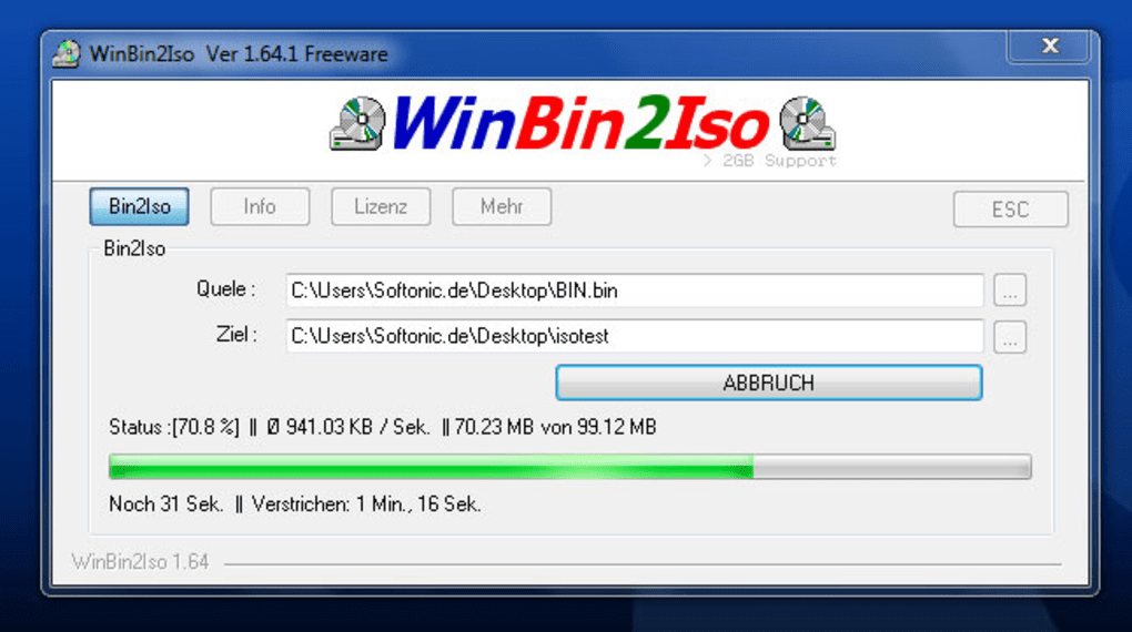 WinBin2Iso v6.26 文件 .Bin 转换为 .Iso工具