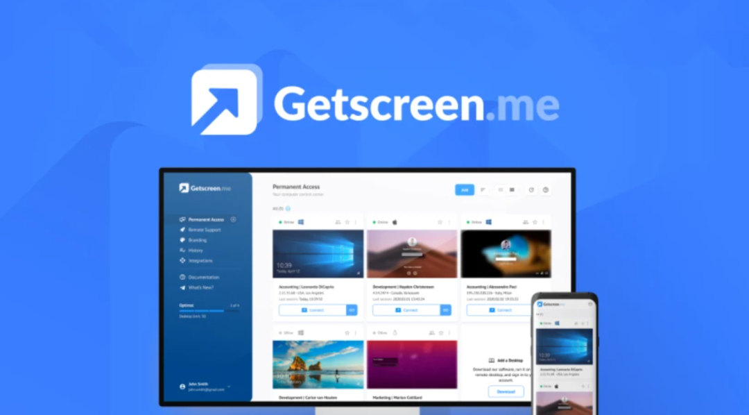 Getscreen.me Remote Desktop for Mac 远程屏幕共享与远程协作工具