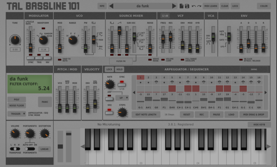 Togu Audio Line TAL-BassLine-101 for Mac 3.9.2 经典模拟合成器插件