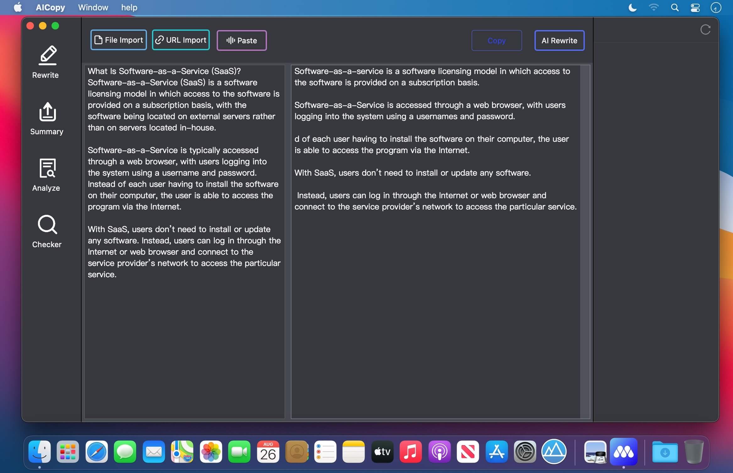 AICopy – Docs, Article Creator for Mac 2.9.3 文本重写和引用生成软件