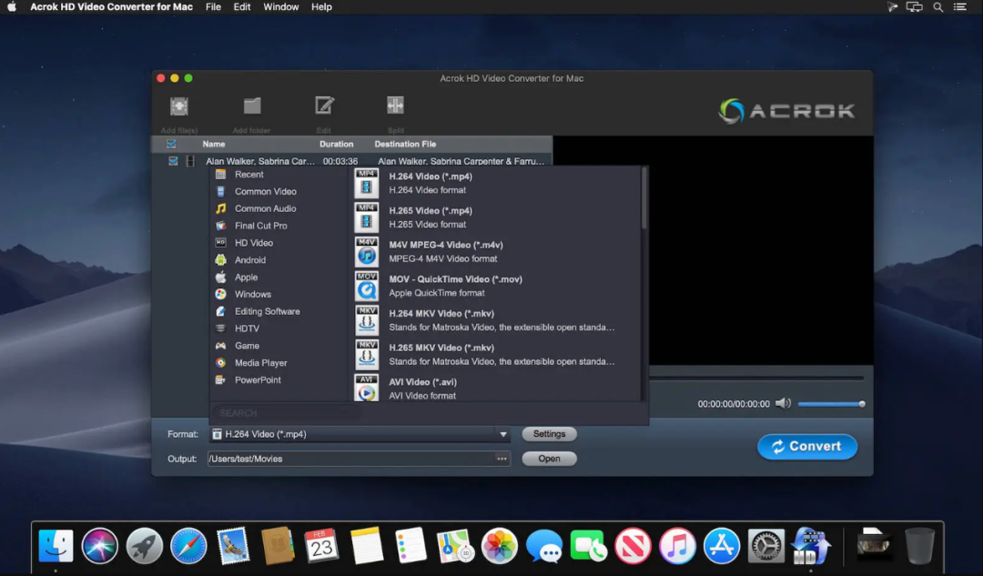 Acrok HD Video Converter for Mac 7.3 视频转换软件