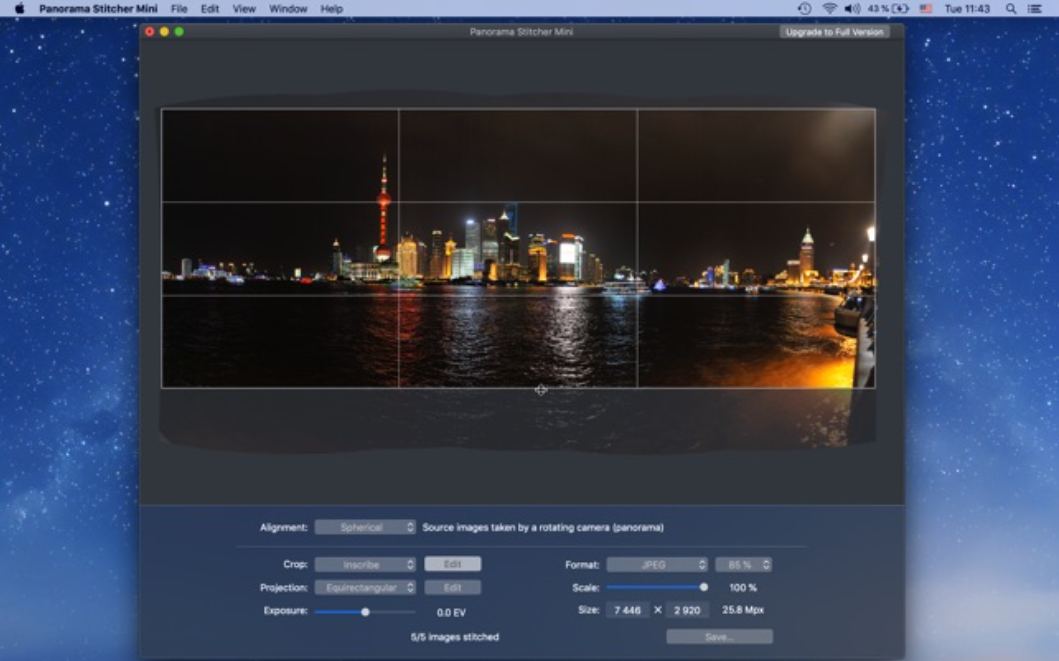 Panorama Photo Stitcher for Mac 1.5.1 拼接全景照片软件