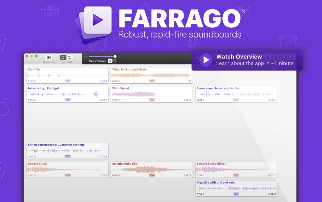 Farrago for Mac 2.0.7 快速播放音效工具