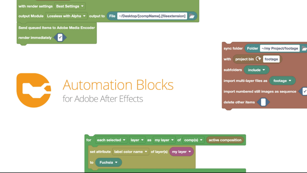 Aescripts Automation Blocks for Mac 1.0.001 创建和管理自动化AE插件