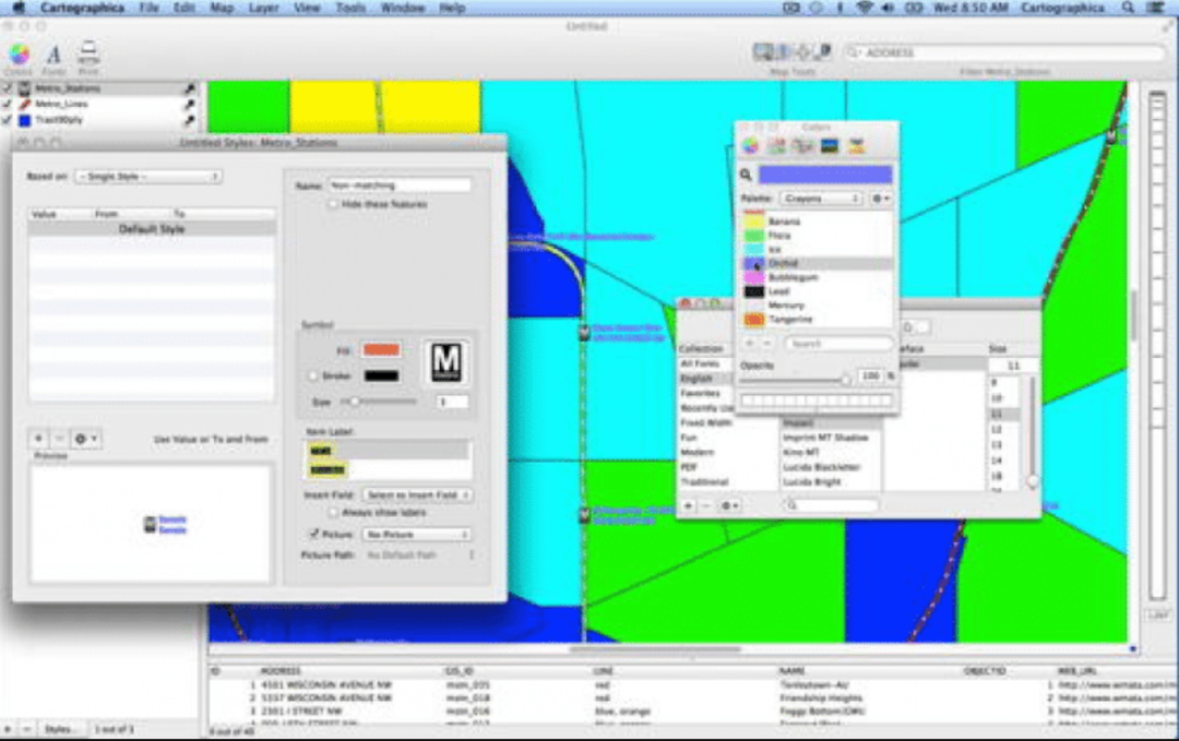 Cartographica for Mac 1.7.1 地理信息系统 (GIS) 软件