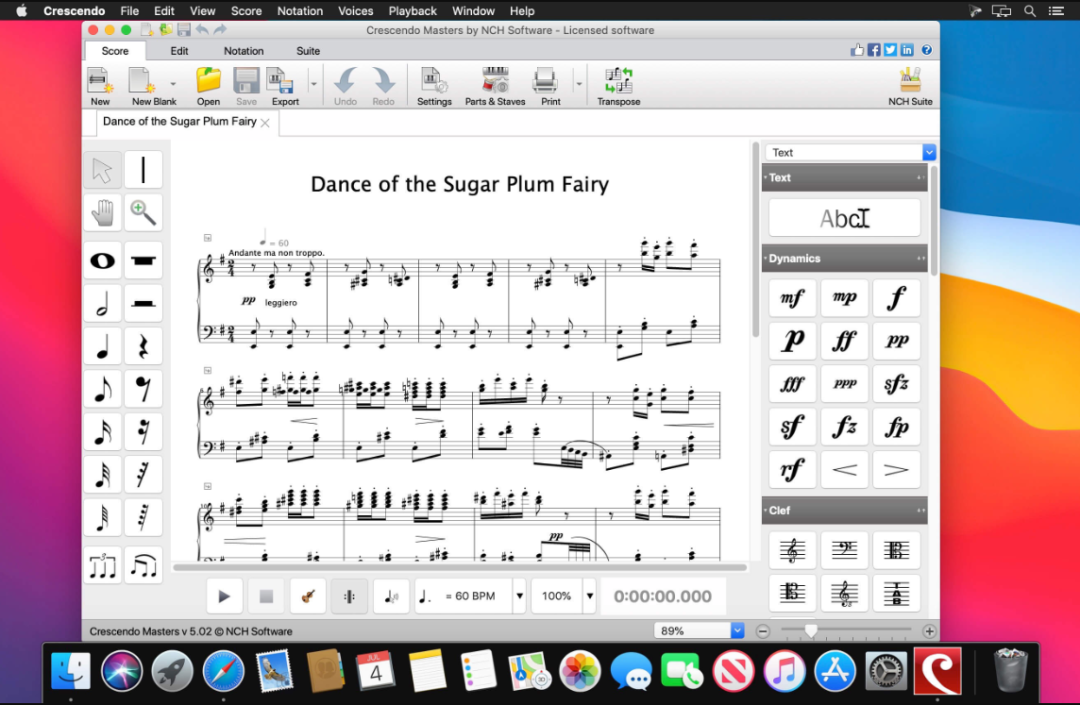 NCH Crescendo Masters for Mac 10.12 乐谱编辑软件